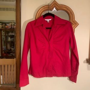 Vintage Preston & York red button down blouse